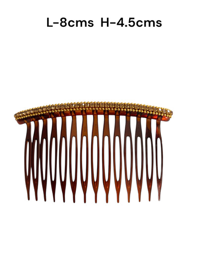 Side comb with crystals
