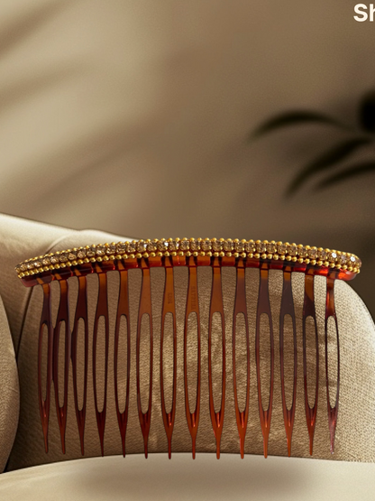 Side comb with crystals