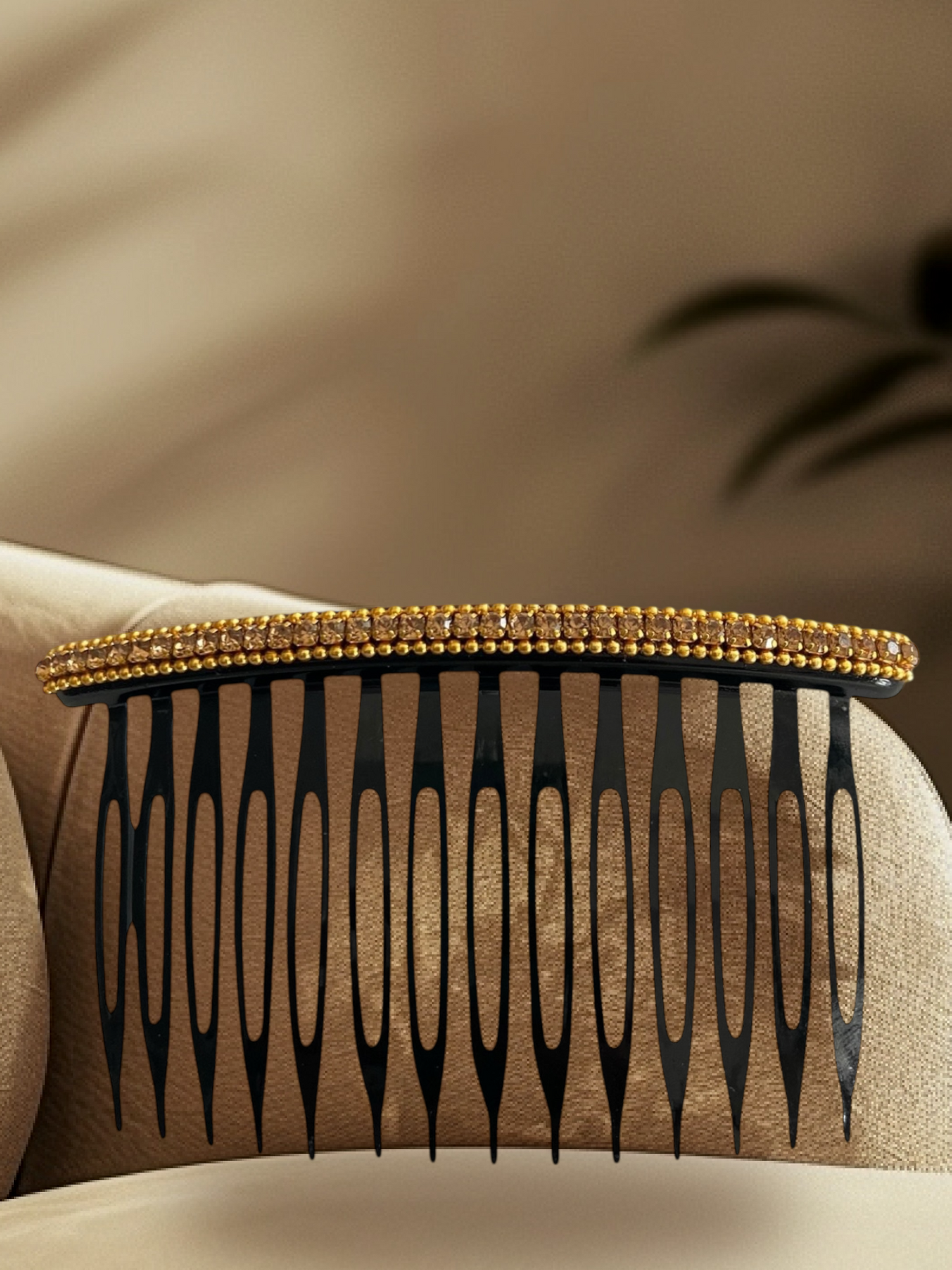 Side comb with crystals