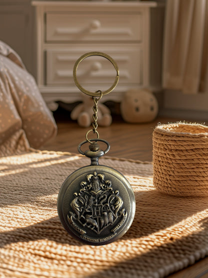 Wizard Crest Vintage Watch Keychain