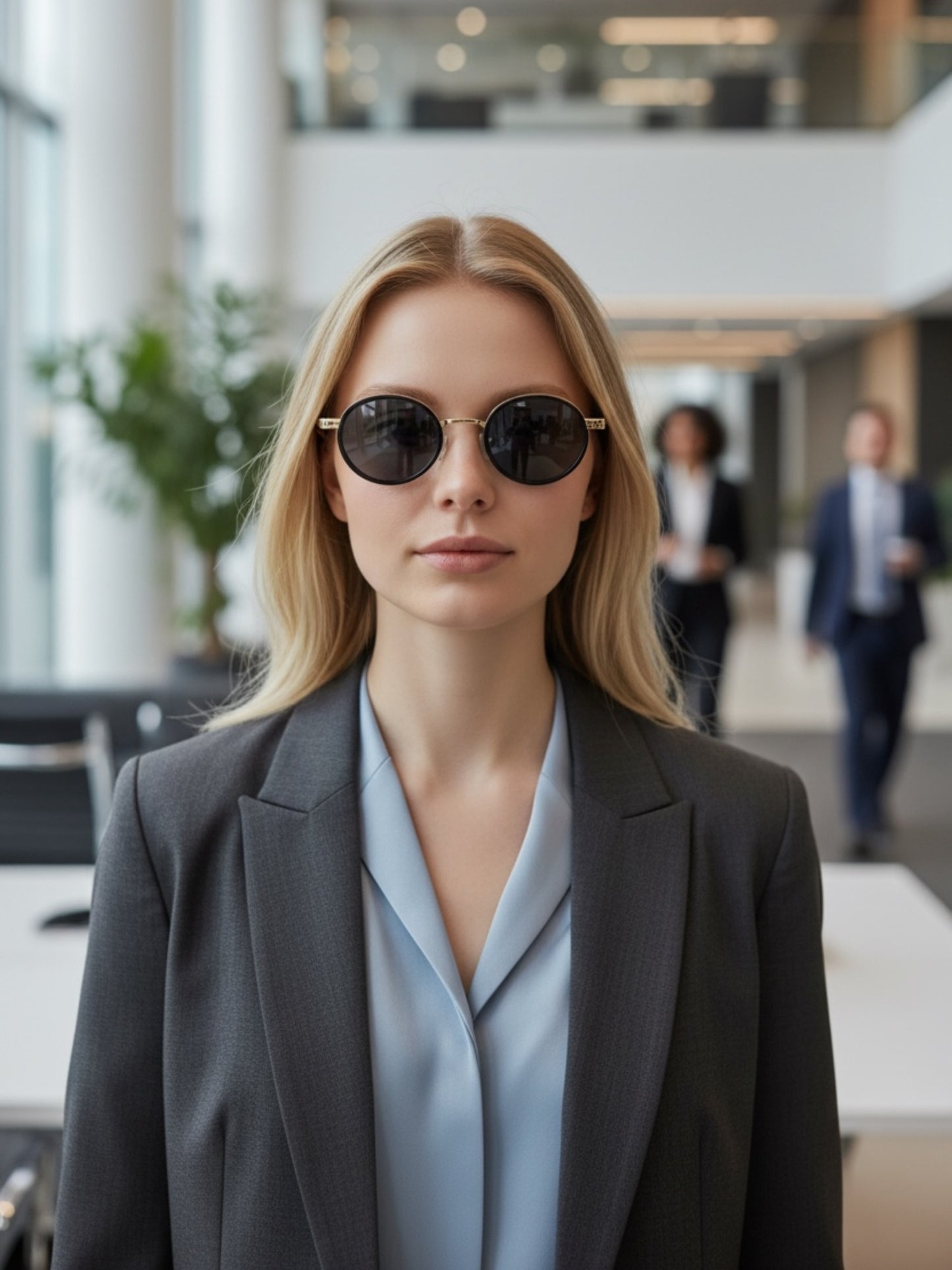 Classic Oval Metal Frame Sunglasses