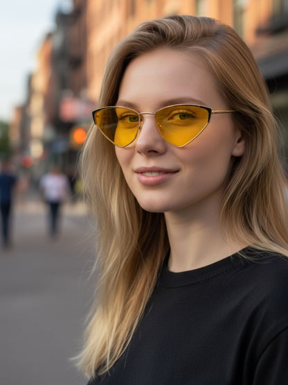Abstractangle Metal Frame Sunglasses