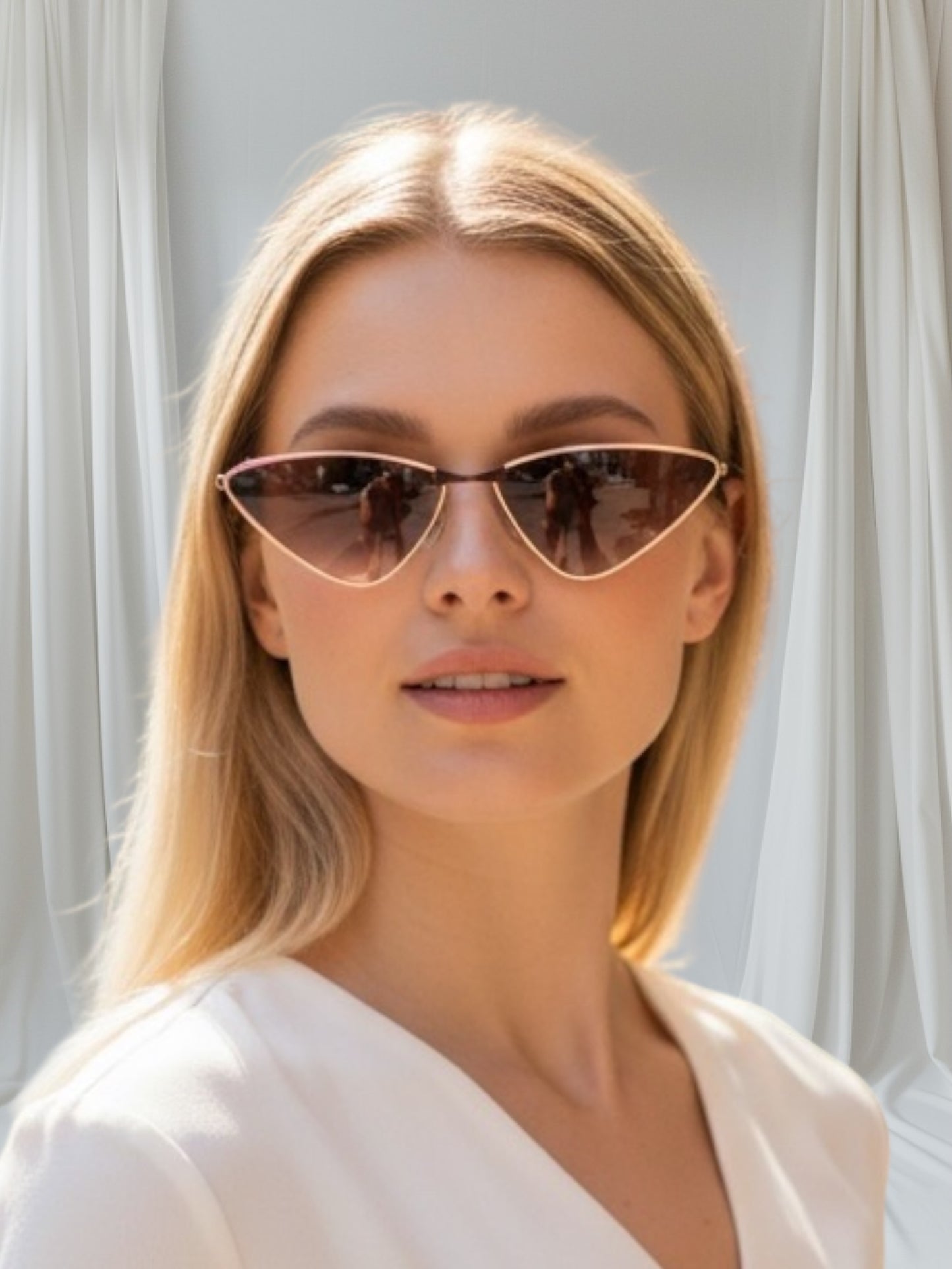 Triangle Metal Frame Sunglasses
