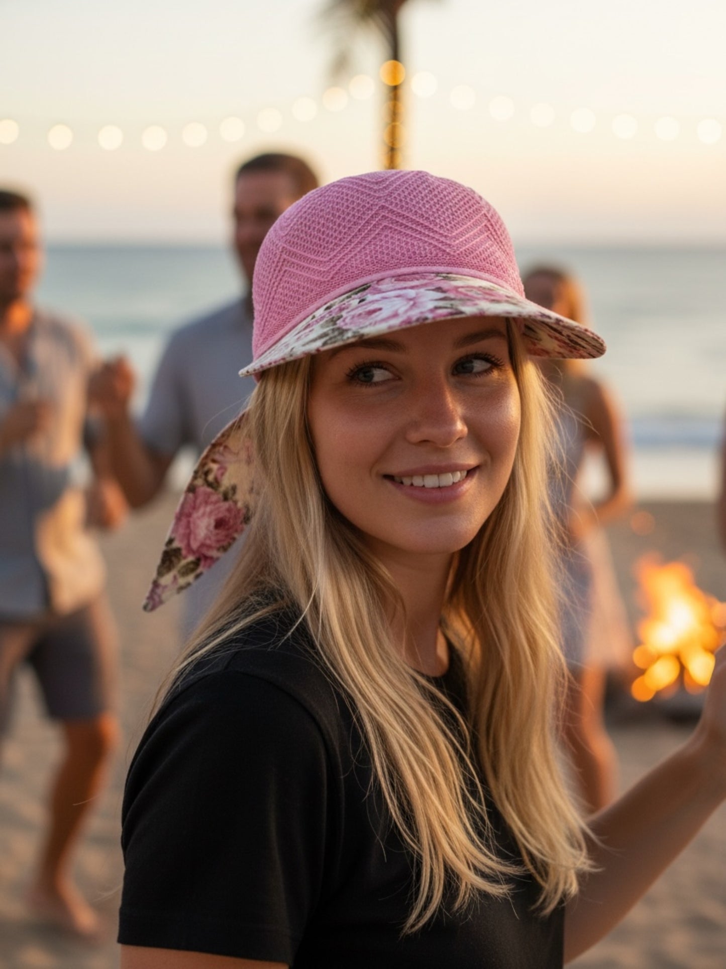 Floral Mesh Sun Hat